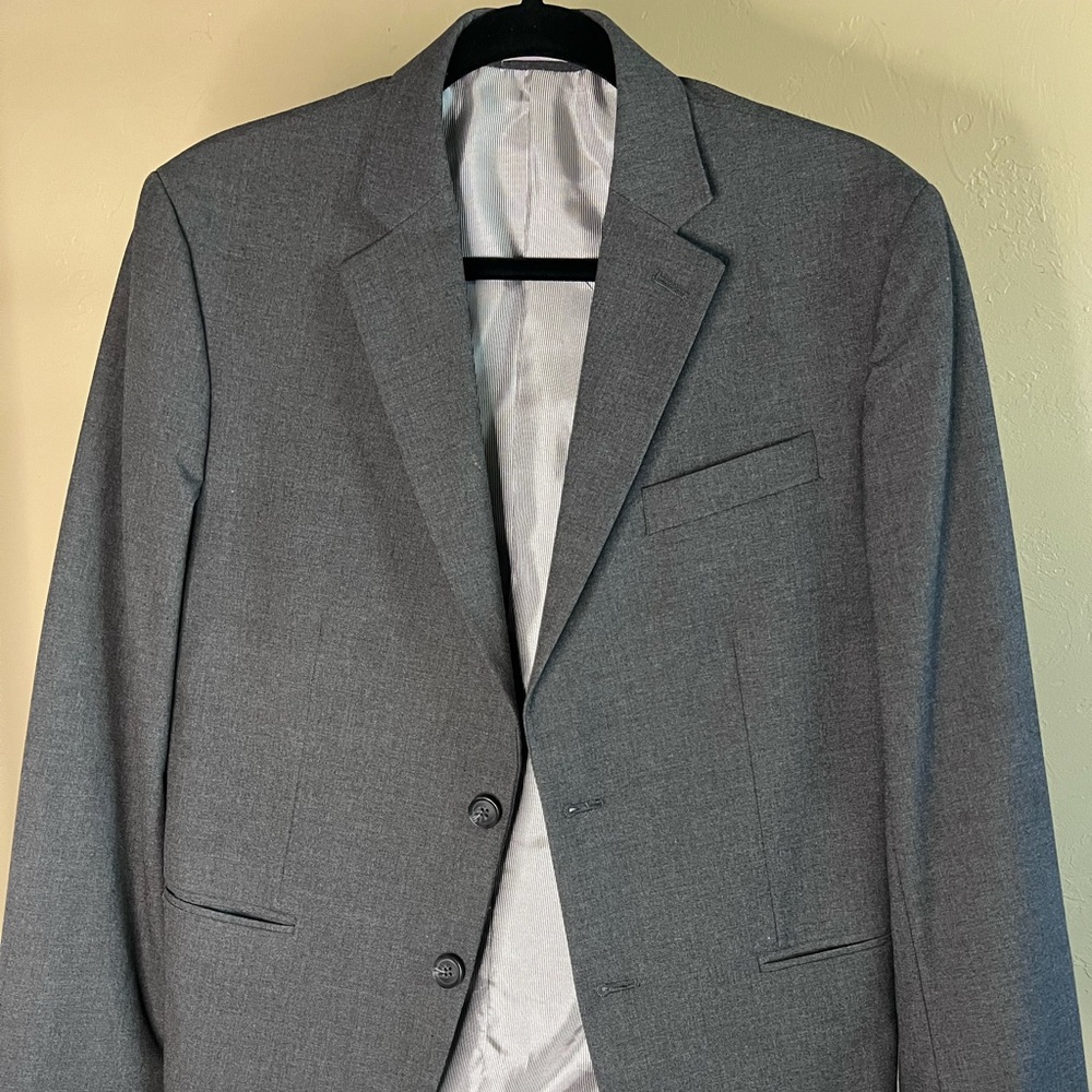 JF J.Ferrar Ultra Comfort Mens Slim Fit Suit Jacket - Charcoal
